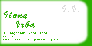 ilona vrba business card